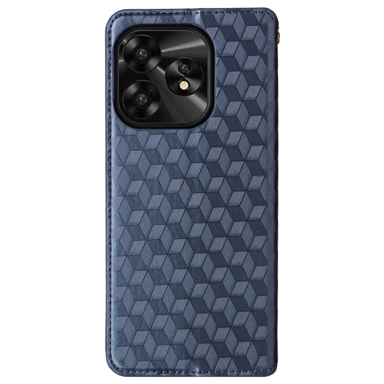 For Umidigi A15 / A15C Leather Cover Magnetic Cell Phone Case Wallet - Blue
