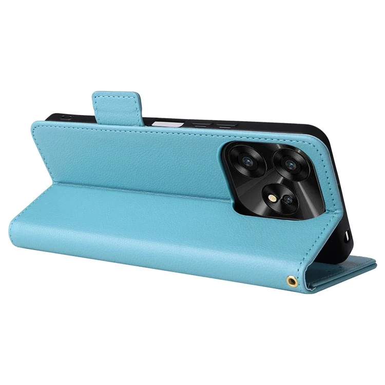 For Umidigi A15 / A15C Cover PU Leather Wallet Purse Phone Case with Strap - Baby Blue