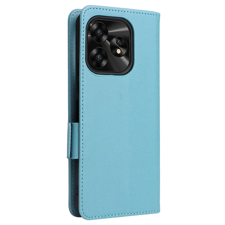 For Umidigi A15 / A15C Cover PU Leather Wallet Purse Phone Case with Strap - Baby Blue