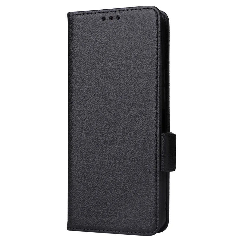 For Umidigi A15 / A15C Cover PU Leather Wallet Purse Phone Case with Strap - Black