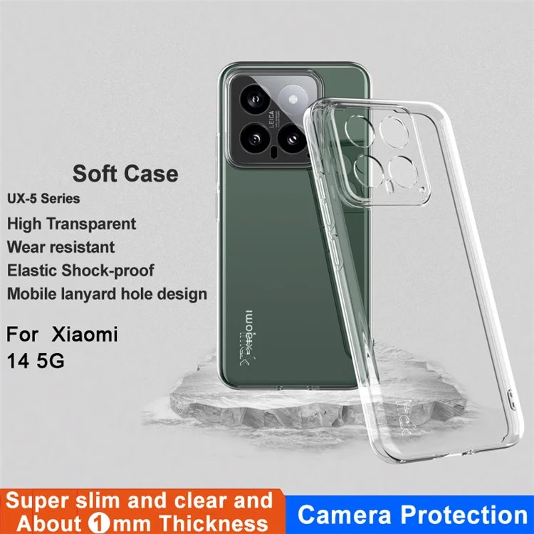 Serie IMAK UX-5 Para Xiaomi 14 Case de Teléfono TPU TPU TPU (estilo Delgado)