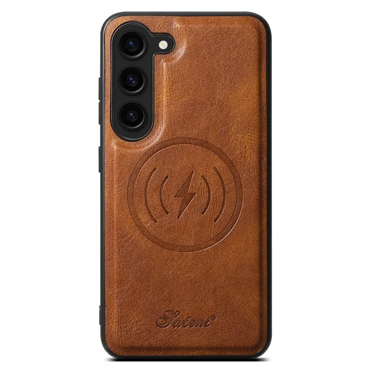 SUTENI H15 For Samsung Galaxy S23+ Phone Case Detachable Card Holder Cover with Kickstand - Brown