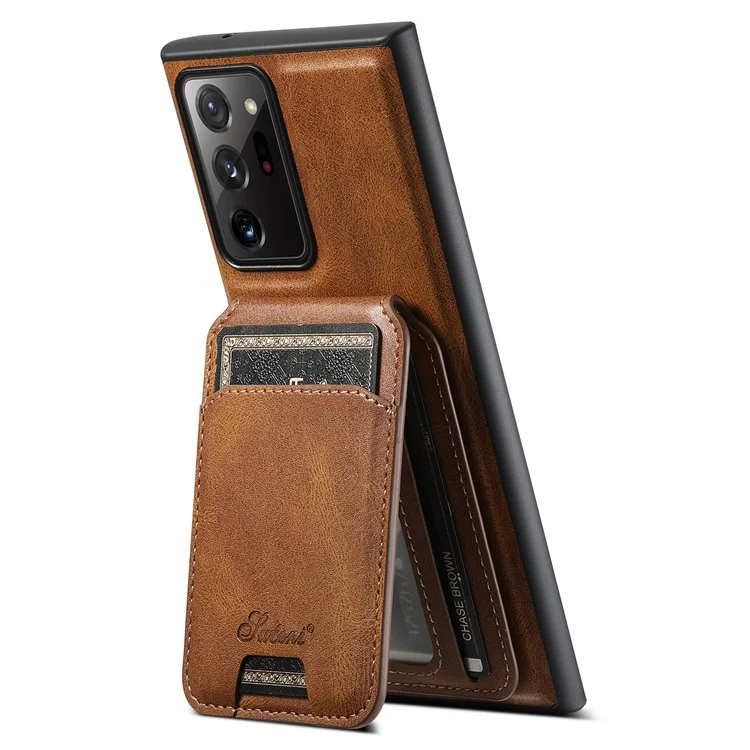 SUTENI H15 Para Samsung Galaxy Note20 Ultra / Note20 Ultra 5G Funda Teléfono Desmontable Cubierta del Teléfono - Marrón