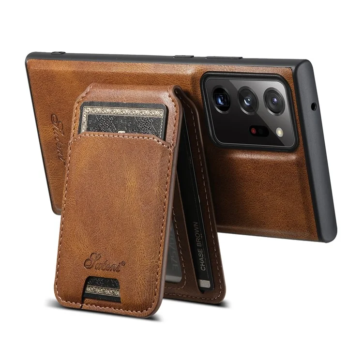 SUTENI H15 Para Samsung Galaxy Note20 Ultra / Note20 Ultra 5G Funda Teléfono Desmontable Cubierta del Teléfono - Marrón