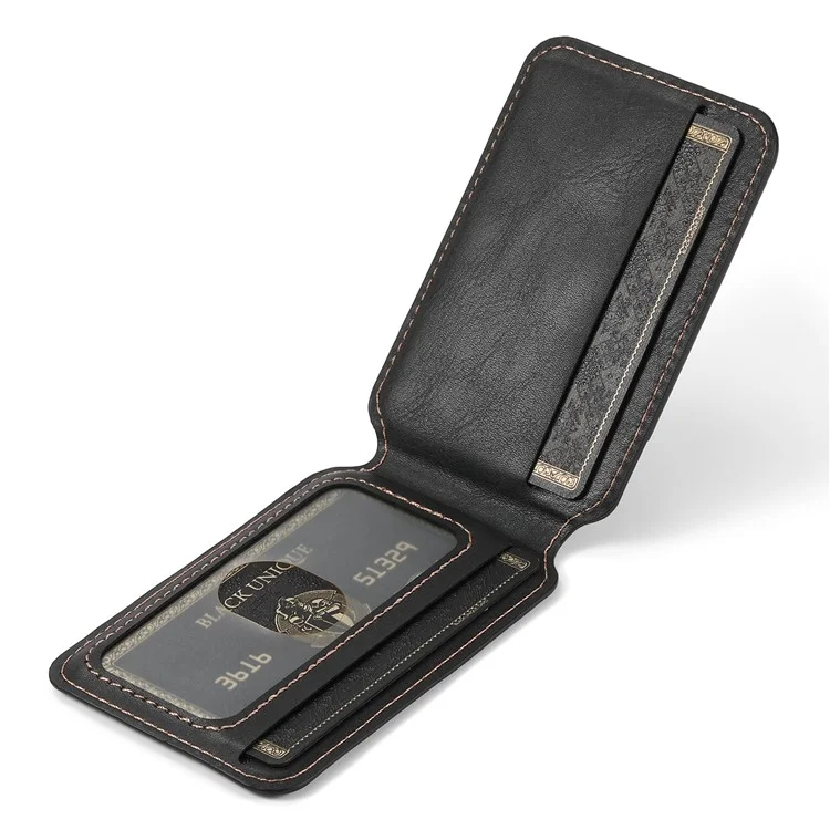 SUTENI H15 Para iPhone 13 Pro Capa Bolso para Cartão Suporte de Apoio Capa de Telefone Compatível com Magsafe - Preto