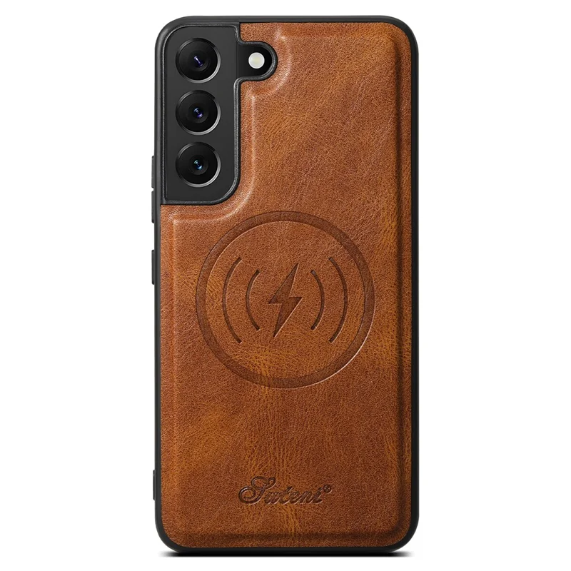 SUTENI H15 für Samsung Galaxy S22 5G Handyhülle mit Kartenfach Abnehmbar Hülle - Braun