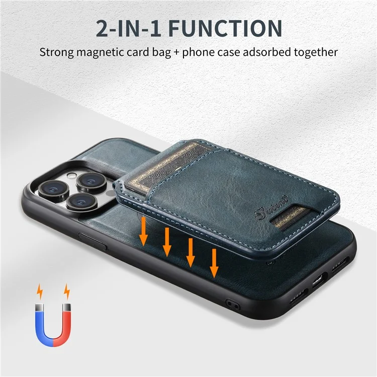 SUTENI H15 For iPhone 15 Pro Max Case Compatible with Magsafe Detachable Phone Cover - Blue