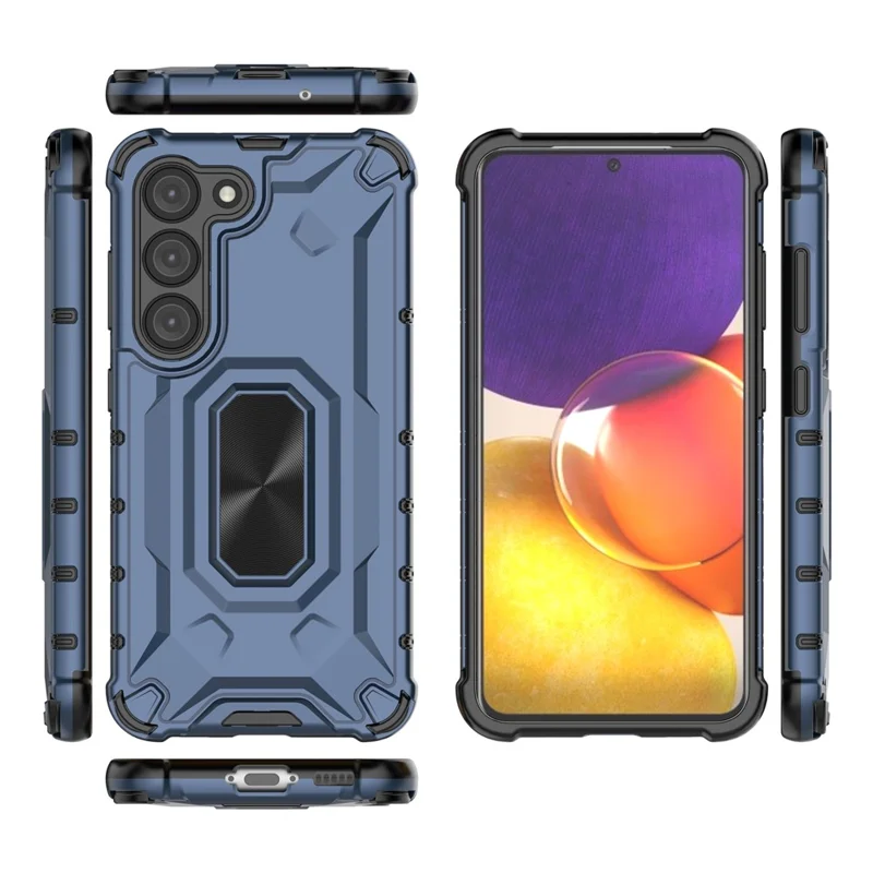 For Samsung Galaxy S23 Phone Case Hard PC Soft TPU Protective Cover - Blue