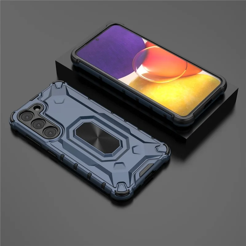 For Samsung Galaxy S23 Phone Case Hard PC Soft TPU Protective Cover - Blue