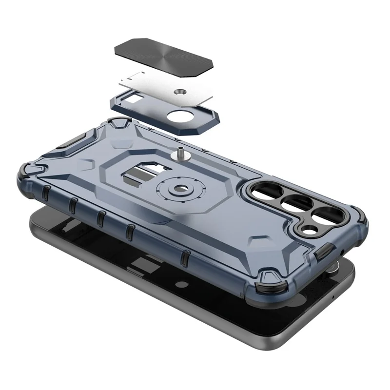 For Samsung Galaxy S23 Phone Case Hard PC Soft TPU Protective Cover - Red