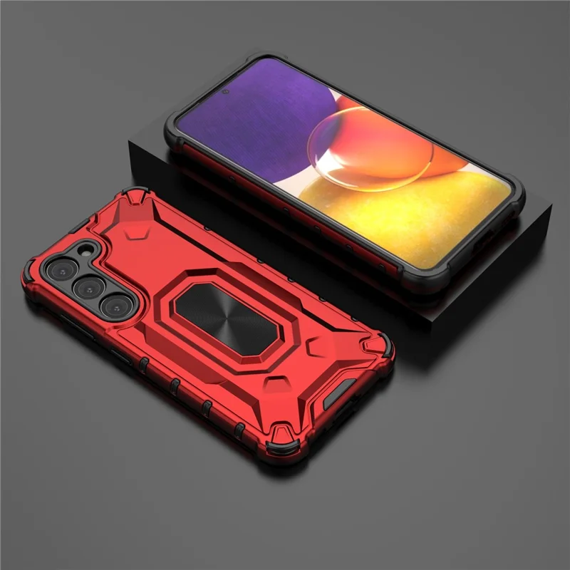 For Samsung Galaxy S23 Phone Case Hard PC Soft TPU Protective Cover - Red