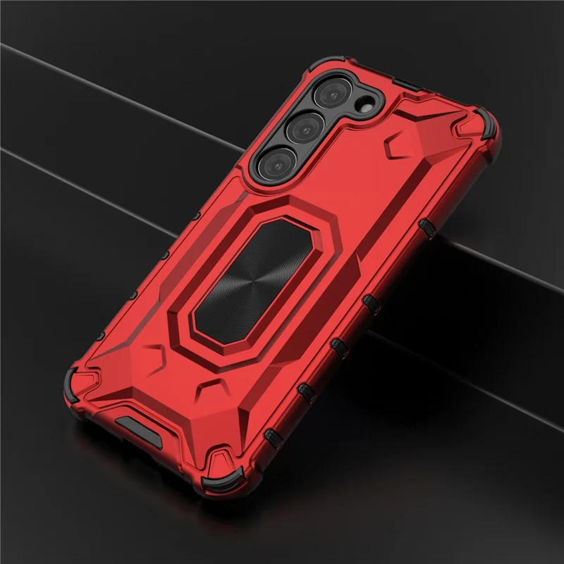 For Samsung Galaxy S23 Phone Case Hard PC Soft TPU Protective Cover - Red
