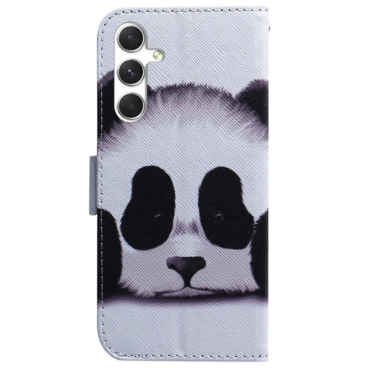 Custodia Portafoglio Anti-Drop per Samsung Galaxy S24+ Custodia con Stampa a Motivi in Pelle PU Flip Cover - Panda