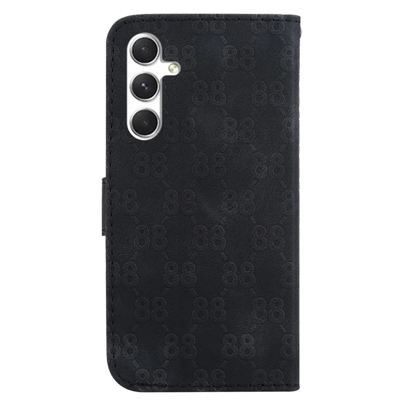 For Samsung Galaxy S24+ Case Wallet Stand Double 8-Shape Phone Cover - Black