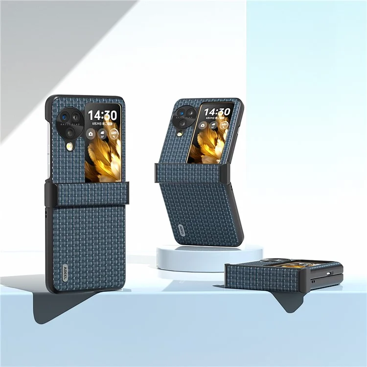 ABEEL Pour Oppo Find N3 Flip 5G Étui de téléphone Conception de charnière Revêtement antidérapant - Bleu