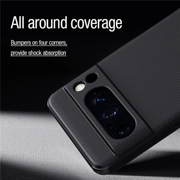 NILLKIN Frosted Shield Pro for Google Pixel 8 Pro Case PC+TPU Matte Mobile Phone Cover - Black