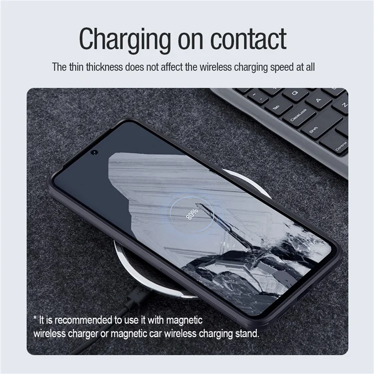 NILLKIN Frosted Shield Pro for Google Pixel 8 Pro Case PC+TPU Matte Mobile Phone Cover - Black