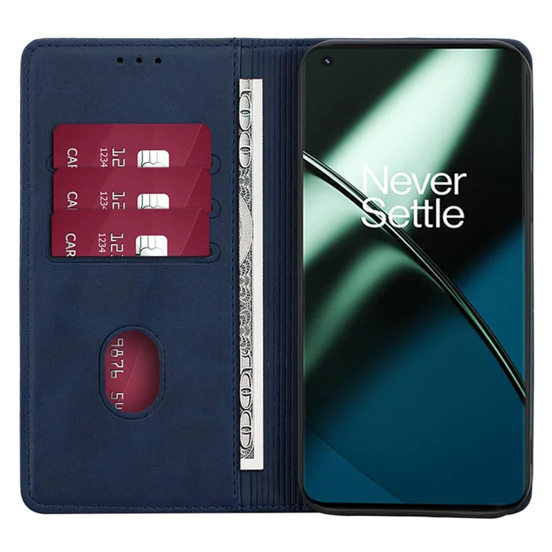 For OnePlus Ace 2 Pro 5G Case Magnetic Auto Closing Leather Wallet Cover - Sapphire