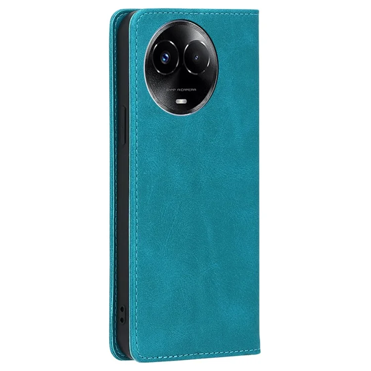 Para Realme 11x 5G / Realme 11 5G (Global) Case Calf Texture Wallet Stand Leather Cover - Baby Blue
