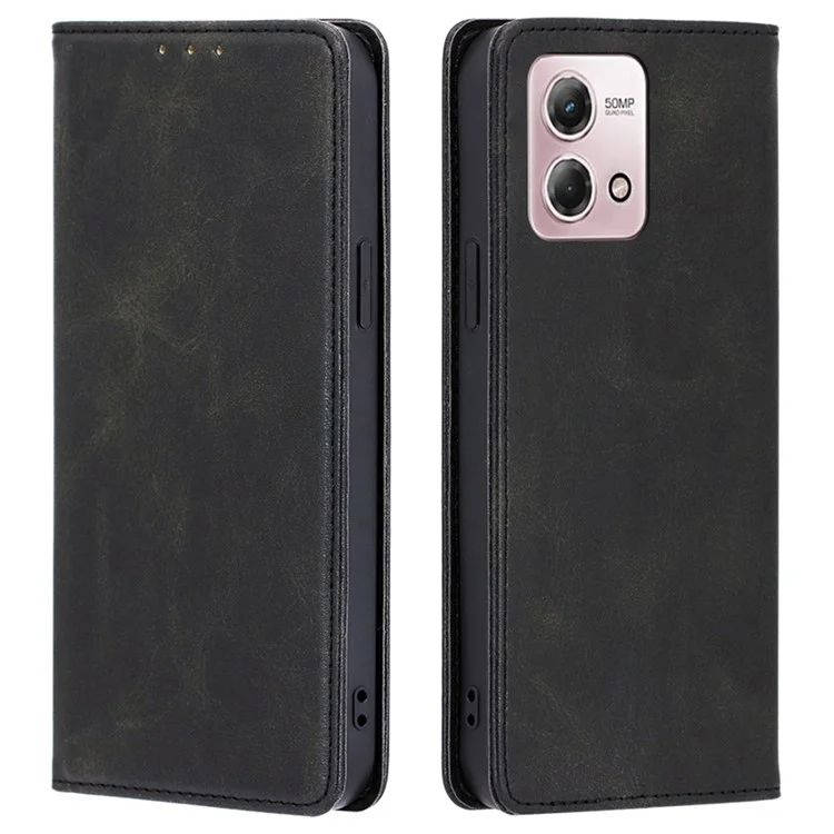Para Motorola Moto G Stylus (2023) Capa de Couro Carteira Suporte Capa de Telefone Celular - Preto