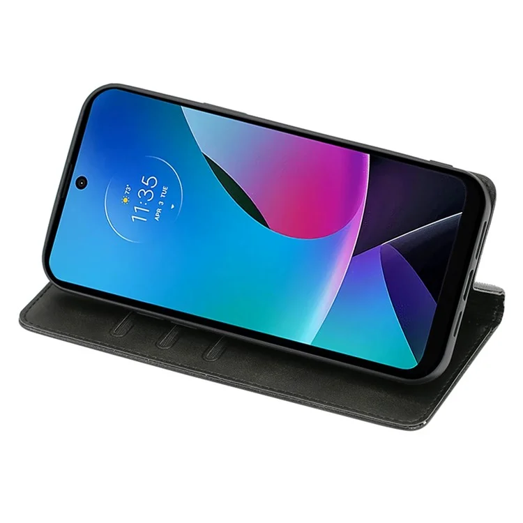 Para Motorola Moto G Stylus (2023) Capa de Couro Carteira Suporte Capa de Telefone Celular - Preto
