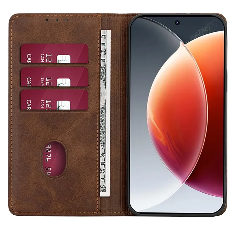 For TECNO Pova Neo 3 4G Case Wallet Stand Anti-Drop Phone Cover - Brown