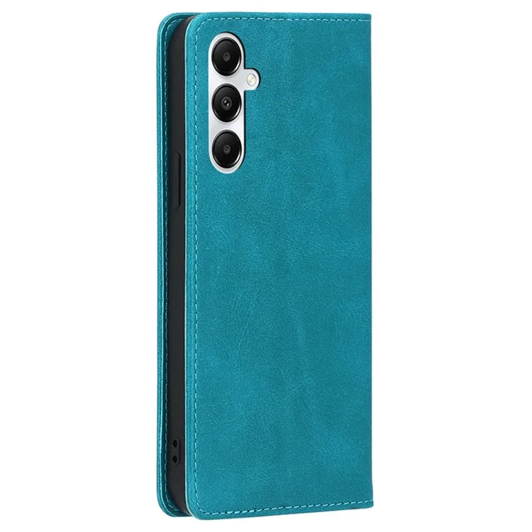 Per Samsung Galaxy A05s 4G Phone Case PU Leather+TPU Calf Texture Stand Cover - Baby Blue