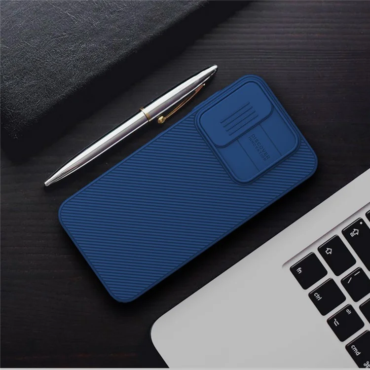 NILLKIN CamShield pour Samsung Galaxy A15 5G / 4G Étui Slim-Fit Hard PC Coque de Téléphone avec Protecteur d'Objectif Coulissant - Noir