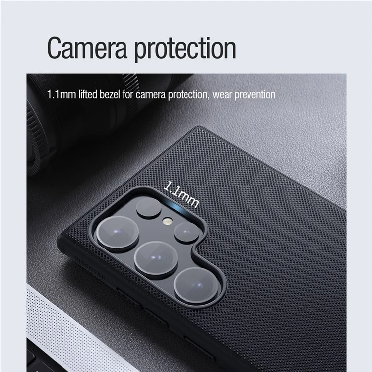 Nillkin Shield Shield Pro Per Samsung Galaxy S24 Ultra Case Magnetic PC+TPU Anti-drop Phone Protector - Nero