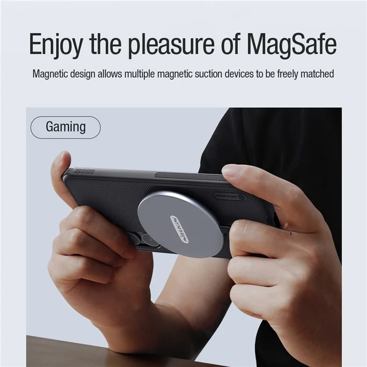 NILLKIN Frosted Shield Pro for Samsung Galaxy S24 Phone Case Compatible with MagSafe - Black