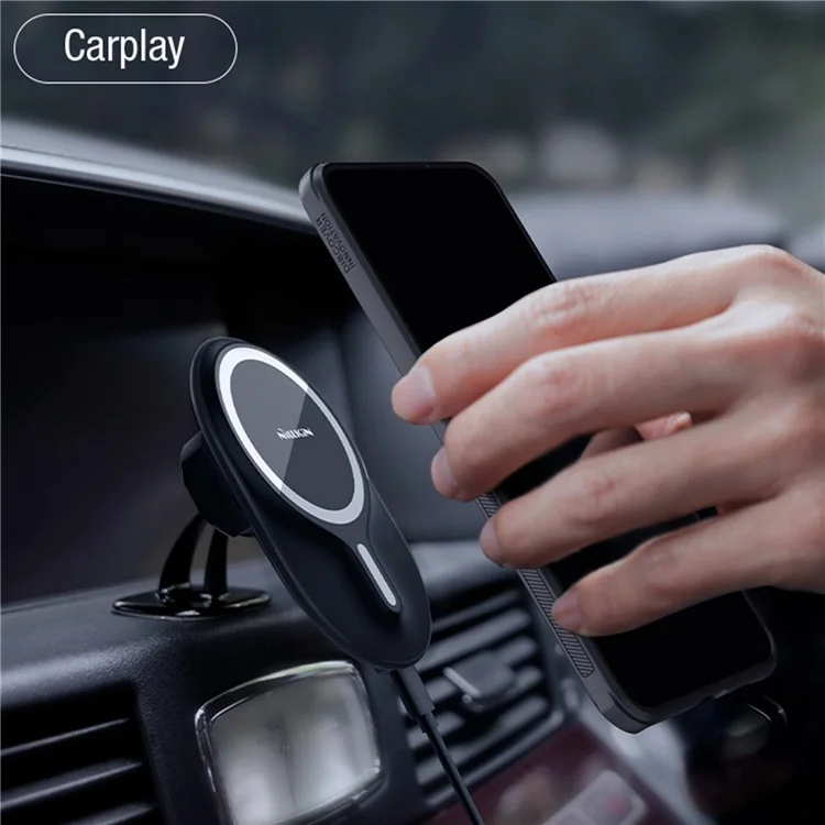 NILLKIN Frosted Shield Pro for Samsung Galaxy S24 Phone Case Compatible with MagSafe - Black