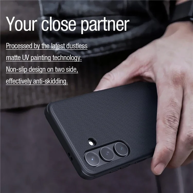 NILLKIN Frosted Shield Pro for Samsung Galaxy S24 Phone Case Compatible with MagSafe - Black