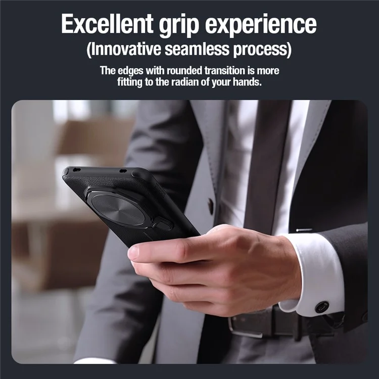 NILLKIN CamShield Prop Para Huawei Mate 60 RS Ultimate Case Soporte Funda Protectora para Teléfono - Negro