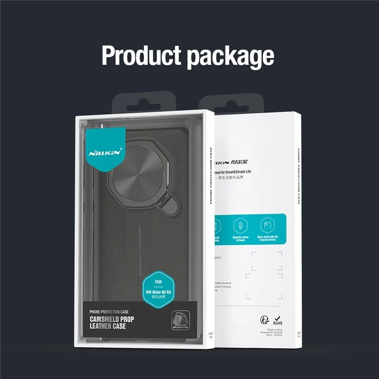 NILLKIN CamShield Prop Para Huawei Mate 60 RS Ultimate Case Soporte Funda Protectora para Teléfono - Negro