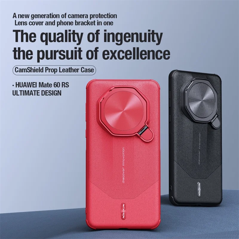 NILLKIN CamShield Prop For Huawei Mate 60 RS Ultimate Case Kickstand Phone Cover - Red