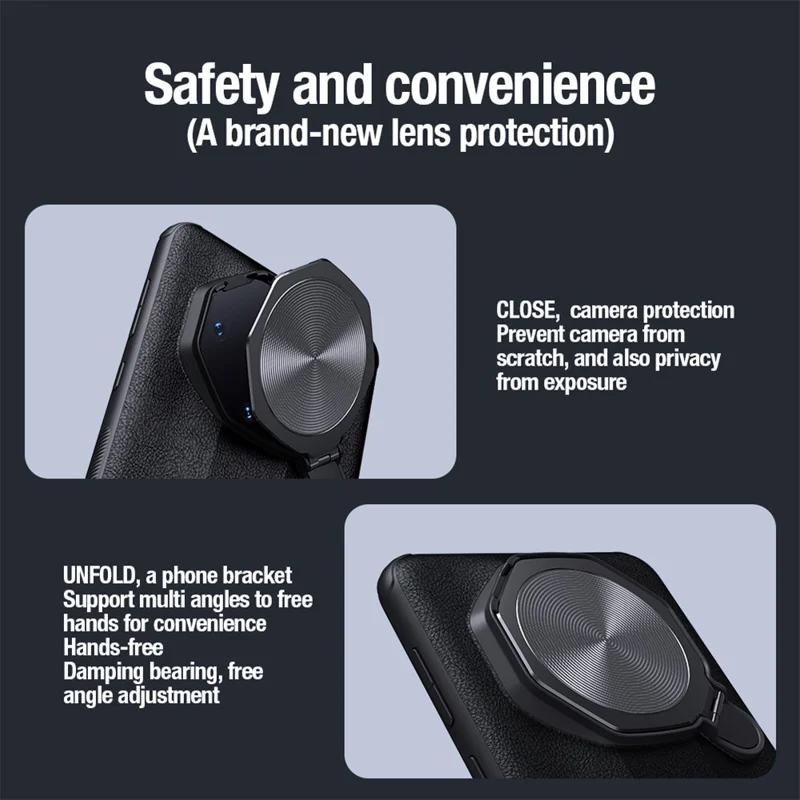 NILLKIN CamShield Prop For Huawei Mate 60 RS Ultimate Case Kickstand Phone Cover - Red