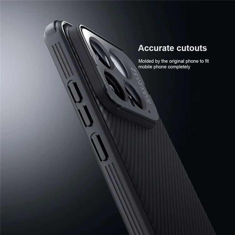 NILLKIN CamShield Prop Series for Xiaomi 14 Phone Case Camera Protection Kickstand Cover - Black