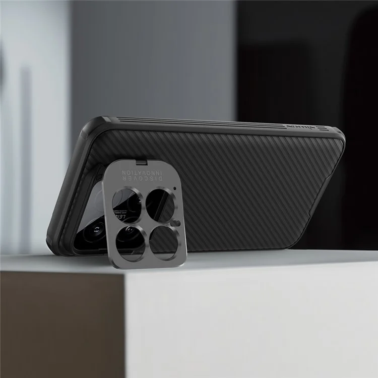 NILLKIN CamShield Prop Series for Xiaomi 14 Phone Case Camera Protection Kickstand Cover - Black