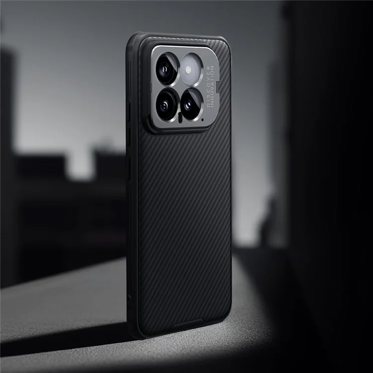 NILLKIN CamShield Prop Series for Xiaomi 14 Phone Case Camera Protection Kickstand Cover - Black