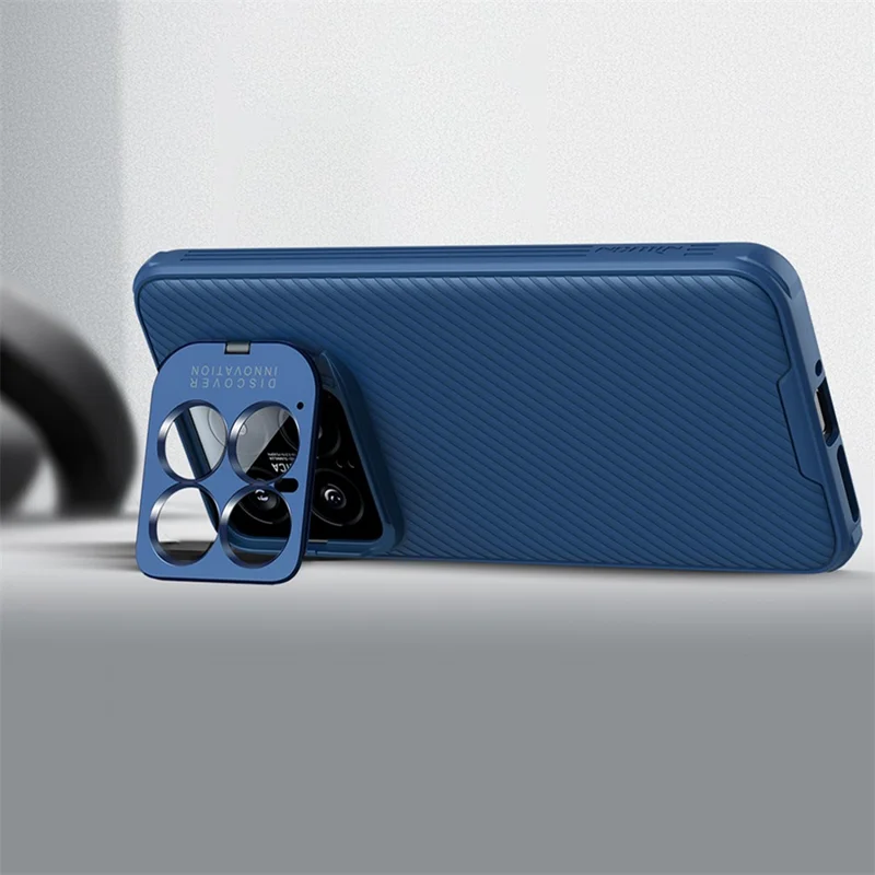 NILLKIN CamShield Prop Series for Xiaomi 14 Phone Case Camera Protection Kickstand Cover - Blue