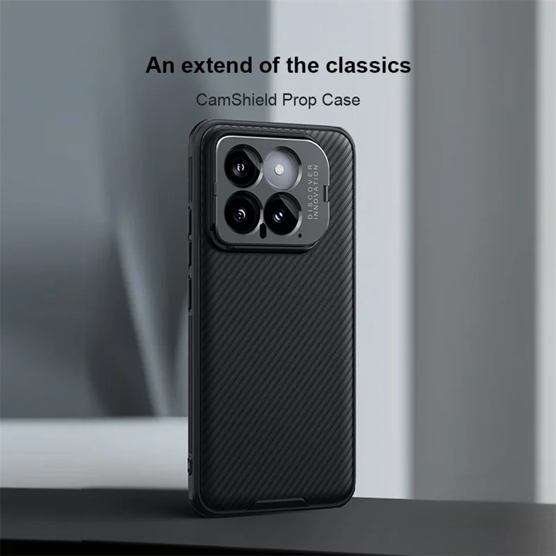 NILLKIN CamShield Prop Series for Xiaomi 14 Phone Case Camera Protection Kickstand Cover - Blue