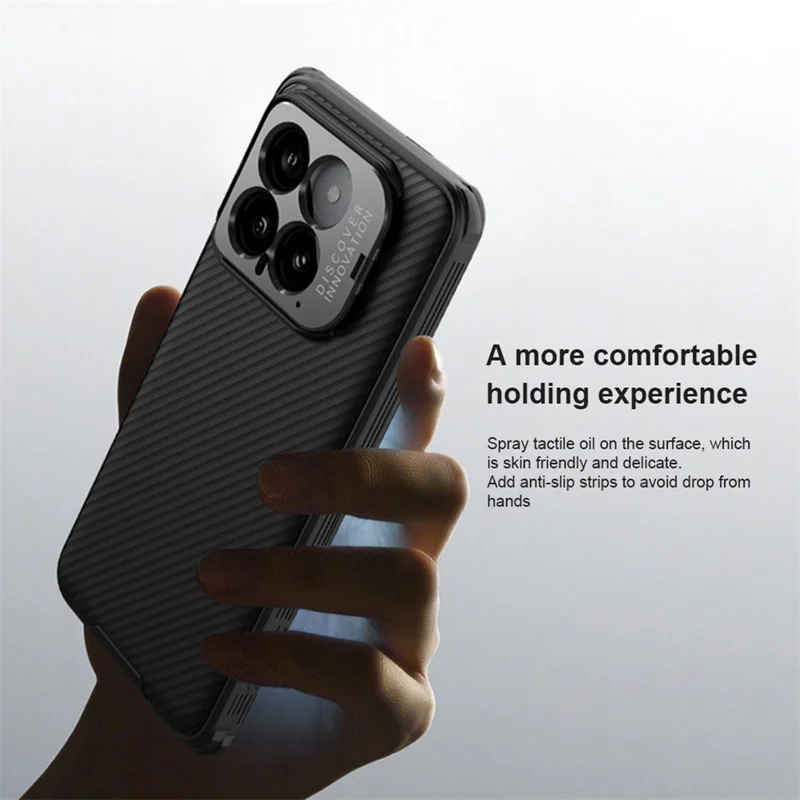 NILLKIN CamShield Prop Series for Xiaomi 14 Phone Case Camera Protection Kickstand Cover - Blue