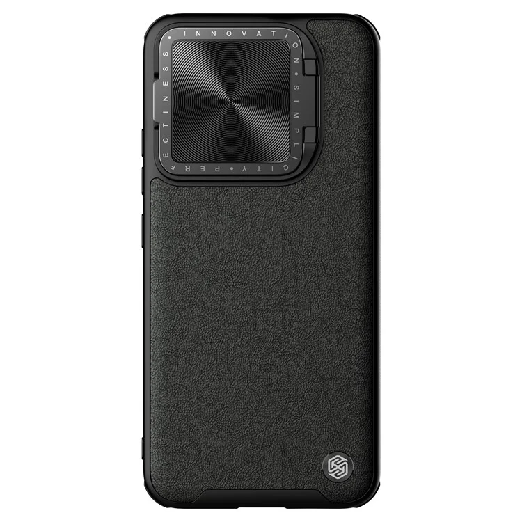 NILLKIN CamShield Prop For Xiaomi 14 Pro Case Leather+PC+TPU Phone Cover - Black