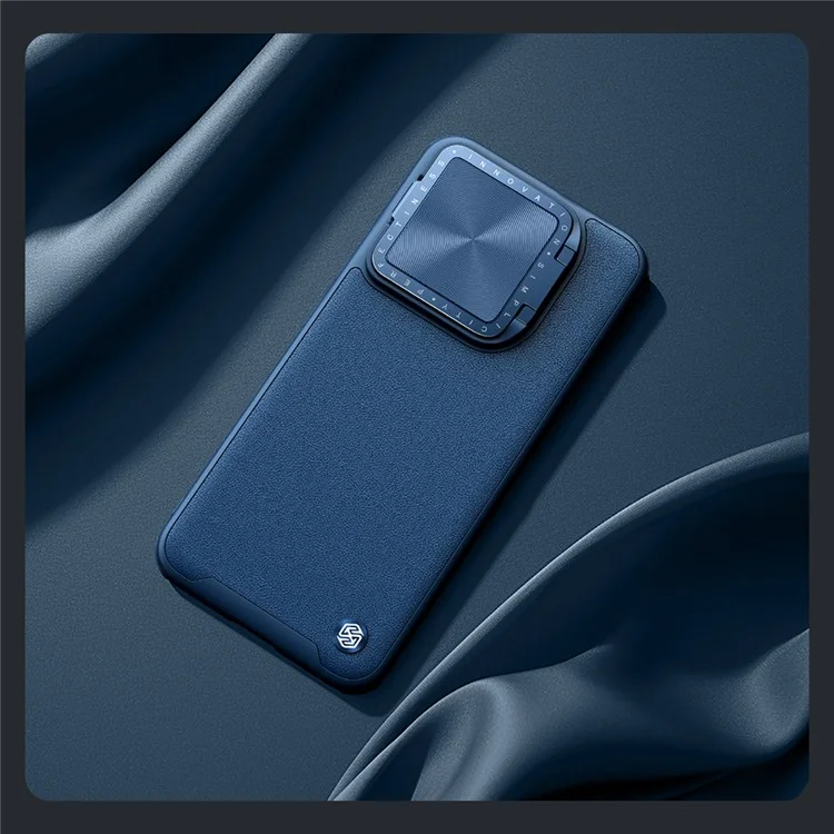 NILLKIN CamShield Prop For Xiaomi 14 Pro Case Leather+PC+TPU Phone Cover - Black