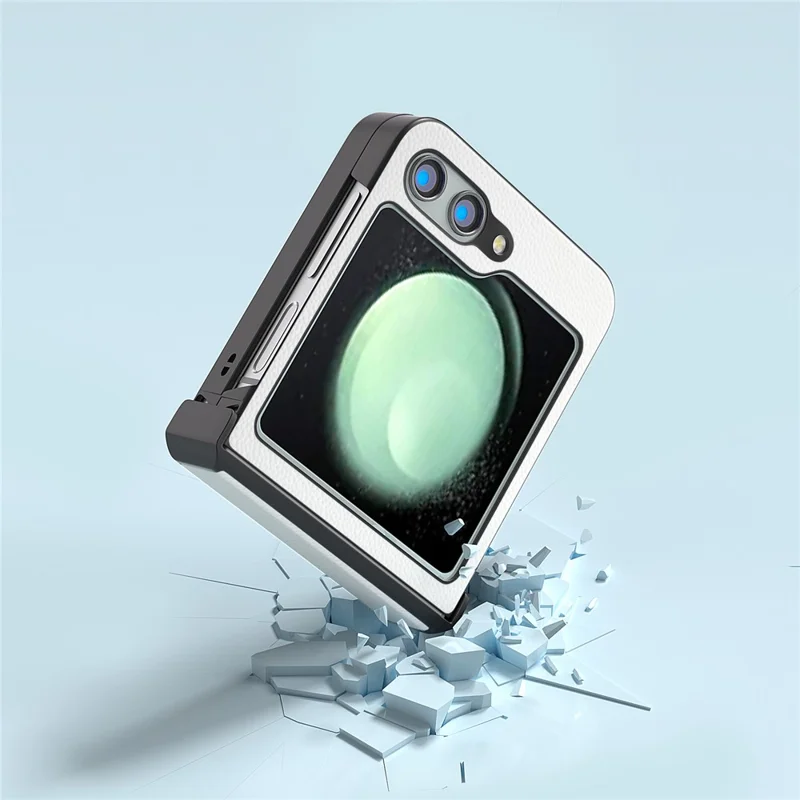 ABEEL Per Samsung Galaxy Z Flip5 5G Custodia per Telefono Copertura Ultra Sottile Protezione per Cerniera - Bianca