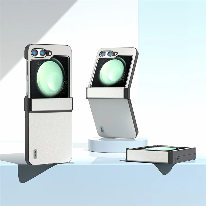 ABEEL Per Samsung Galaxy Z Flip5 5G Custodia per Telefono Copertura Ultra Sottile Protezione per Cerniera - Bianca