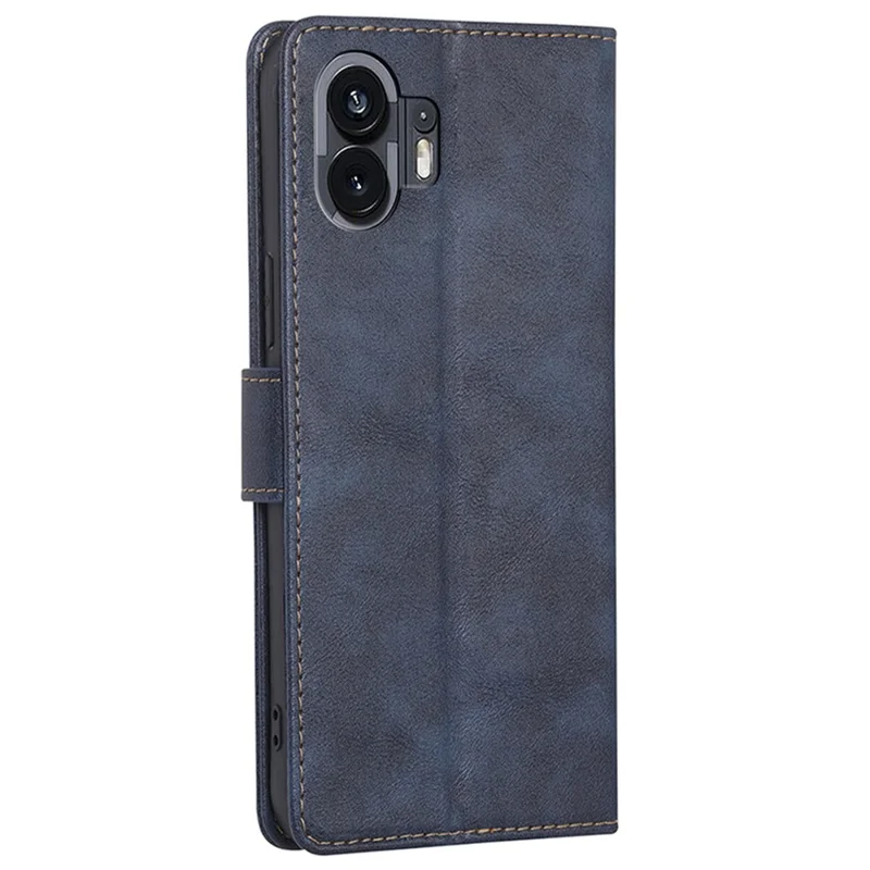 Funda para Nothing Phone (2) Anti-caída de Cuero PU con Bloqueo RFID y Soporte - Azul