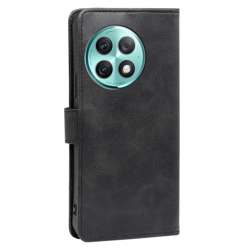 For OnePlus Ace 2 Pro 5G Case Calf Texture Full Protection PU Leather Phone Shell - Black