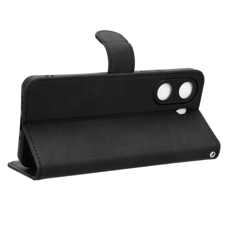 Para Xiaomi Redmi 13C 4G / Poco C65 4G Funda de piel táctil - Negro