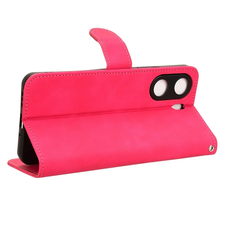 For Xiaomi Redmi 13C 4G / Poco C65 4G Case Skin-touch Wallet Leather Cover - Rose